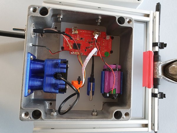 Internal view of the monitoring unit