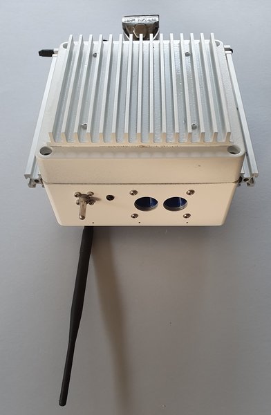 Underside showing the lidar sensor and electronics