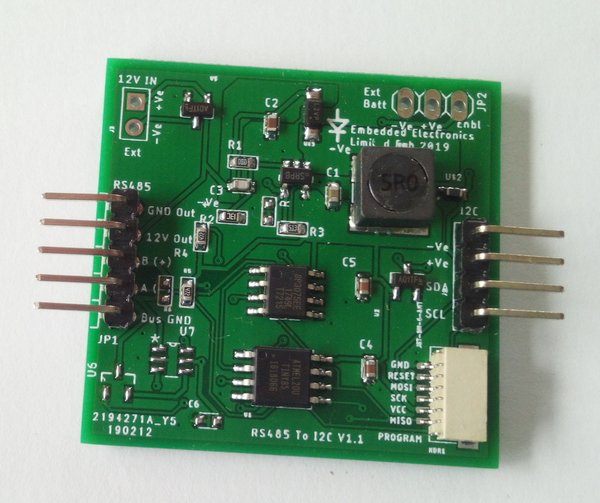 RS485/Modbus to I2C bridge board