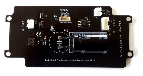 Solid state solenoid valve controller with I2C interface